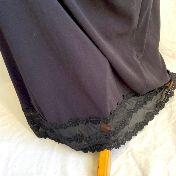 Vintage 1990s Y2K Black Bodycon Slip Formal Gown Sz M - Picture 8 of 10